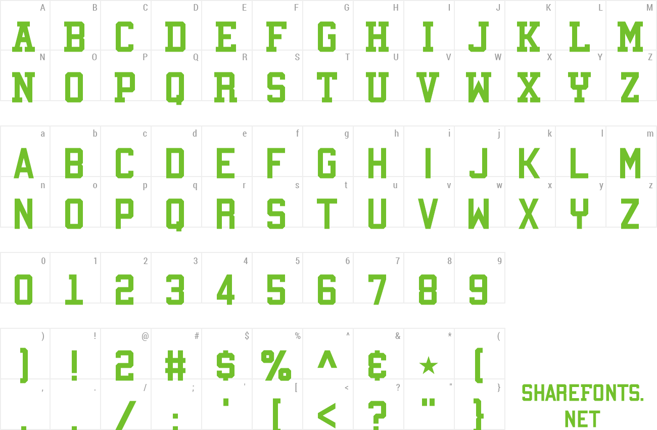 Font Viridian College preview